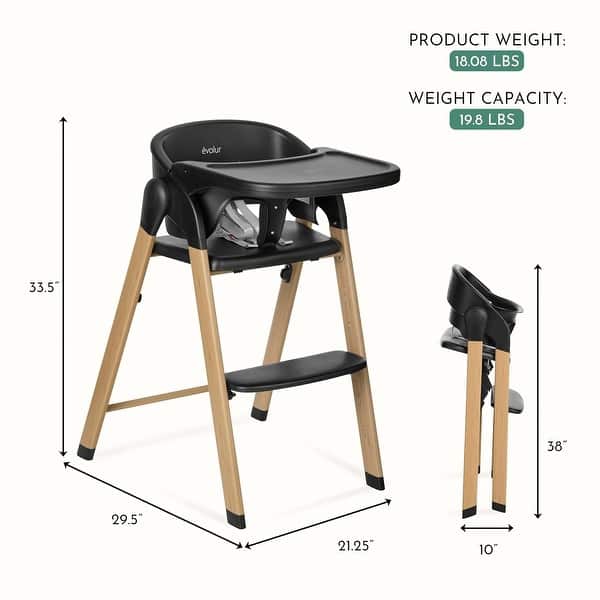 dimension image slide 0 of 3, Evolur Nimbus HighchairEvolur Nimbus Highchair