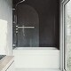 preview thumbnail 13 of 13, Vigo Orion 58" High x 34" Wide Hinged Frameless Tub Shower Door with