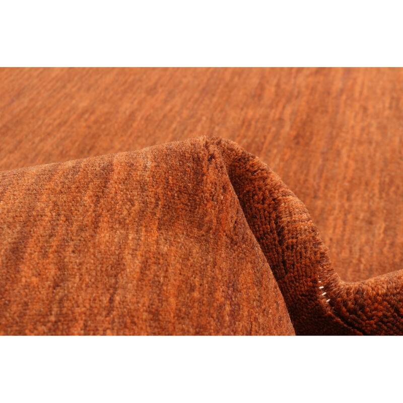 ECARPETGALLERY Hand Loomed Kashkuli Gabbeh Dark Copper Wool Rug - 4'8 x 7'11