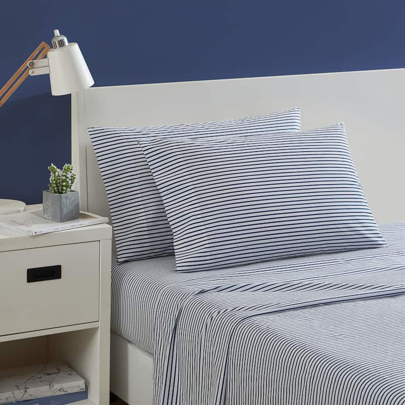 Nautica Cotton Percale Deep Pocket Bed Sheet Sets