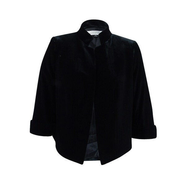 plus size black velvet jacket