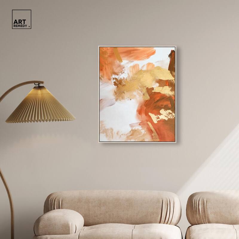 Golden Bronze Ripple II Canvas by Art Remedy