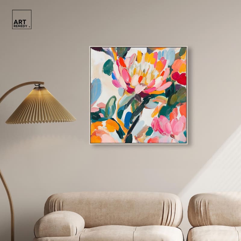 Lively Flora I Canvas by Art Remedy