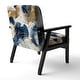 preview thumbnail 23 of 25, Designart "Abstract Pattern With Blue & Golden II" Upholstered Abstract Accent Chair and Modern Arm Chair