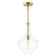 Light Society Sienna Pendant Lamp - Brushed Brass/Clear