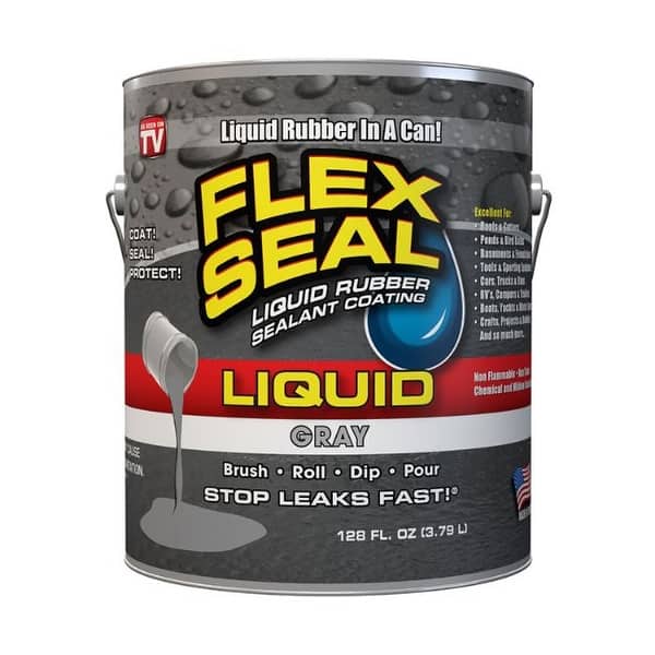 Flex Seal Gray Liquid Rubber Sealant Coating 1 gal. 6.5 x 6.75 x 7.75 Bed Bath & Beyond