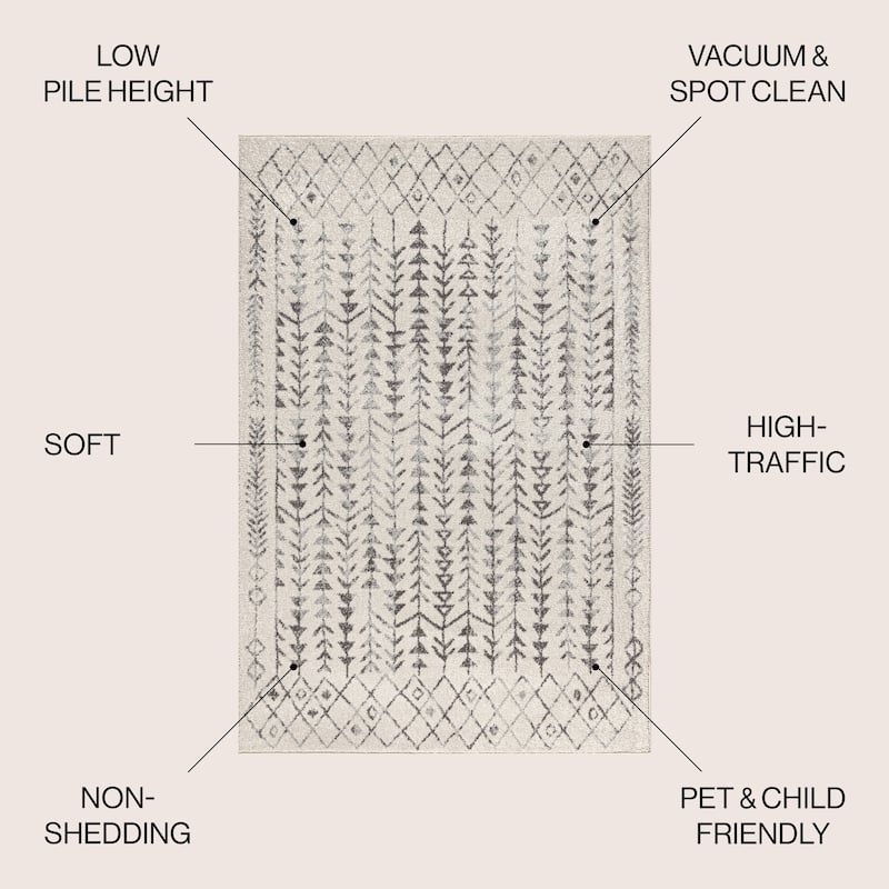 JONATHAN Y Asilah Moroccan Geometric Area Rug