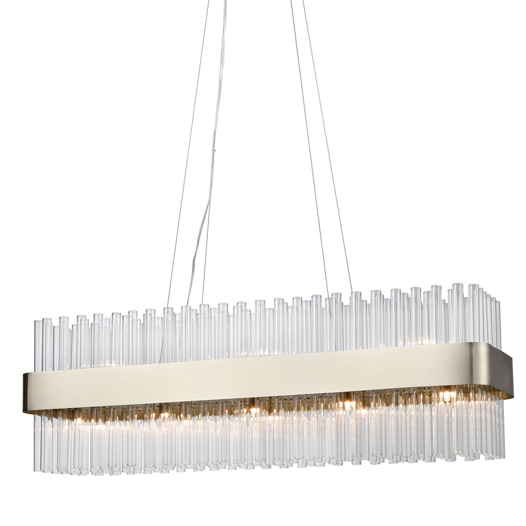 Elk Home D4151  Such Teeth 13 Light 39" Wide Linear Chandelier - Chandeliers For Bedrooms by Overstock.com