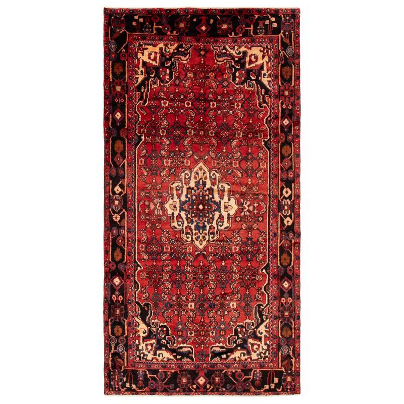 ECARPETGALLERY Hand-knotted Andelz Red Wool Rug - 5'2 x 10'4 - Red - 5'2 x 10'4