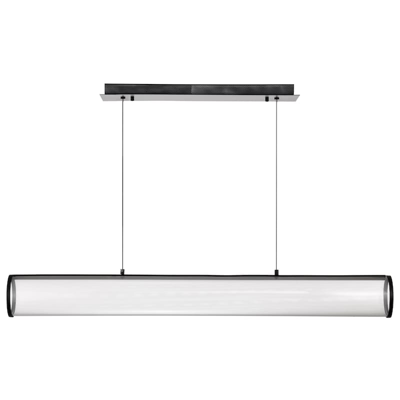 Vale 43 Inch LED Island Pendant Matte Black Silk Screened Acrylic Lens - Matte Black