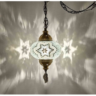 Turkish Moroccan Mosaic Swag Plug in Pendant Ceiling Hanging Light On Sale Bed Bath Beyond 39172899