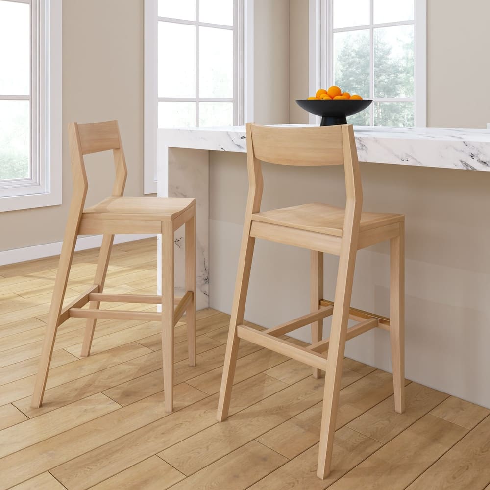 Plank and Beam Modern Bar Height Chair - Set of 2