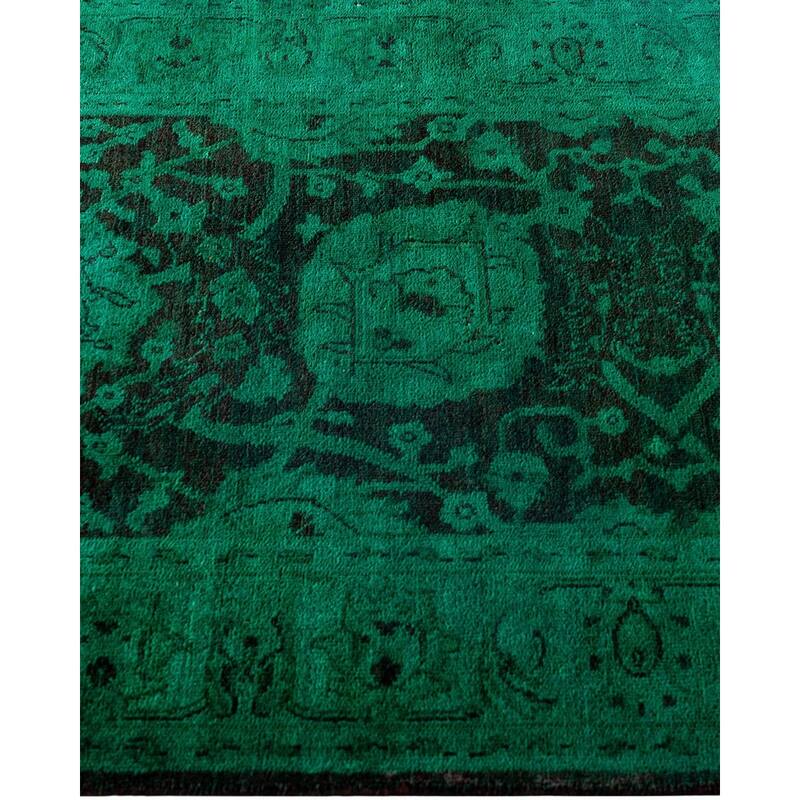 Contemporary Overdyed Wool Hand Knotted Runner - 2' 8" x 14' 0"