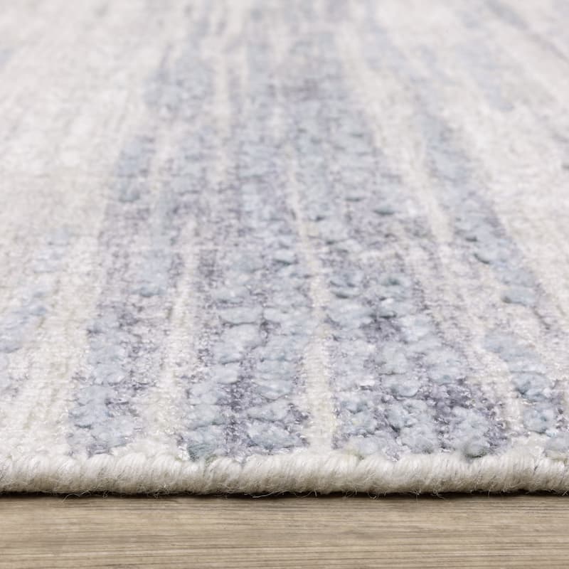 Cameryn Textural Distressed Stripe Area Rug