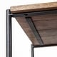 preview thumbnail 7 of 10, Glenn I Square Dark Brown Wood and Iron Black Frame Side Table