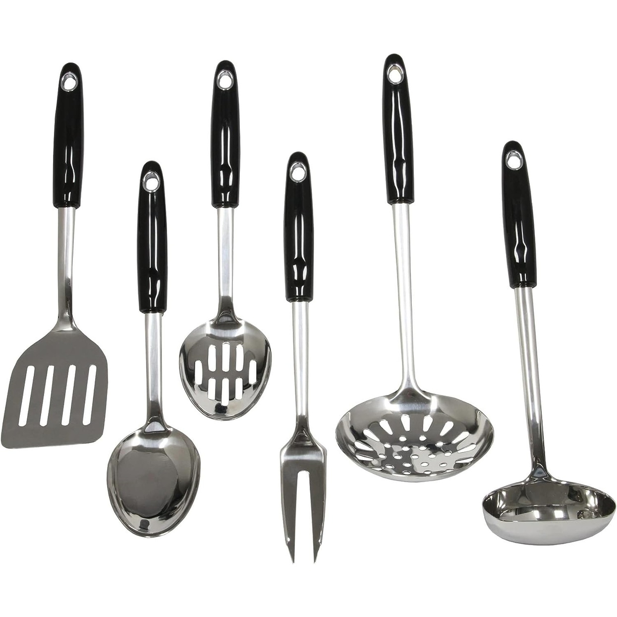 Chef Craft 6 Piece Heavy Duty Stainless Steel Kitchen Tool and Utensil Set