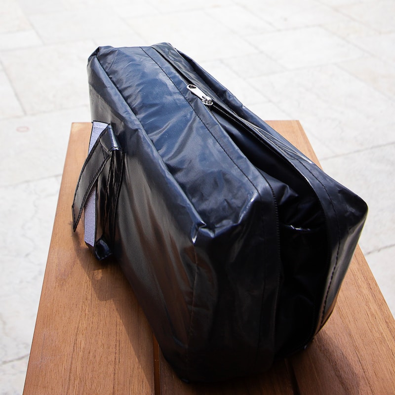 Cambridge Casual Camden Teak Patio Adirondack Chair Set with Padded Woven Seat - FREE Patio Cover