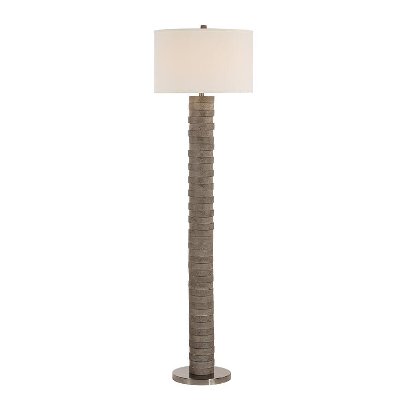 Everren Moringa 72.0" Height Floor Lamps, Warm Charcoal Grey