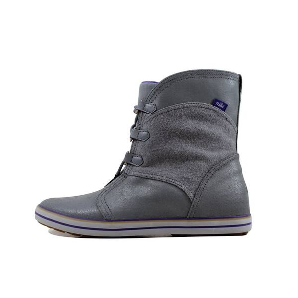 Shop Nike Women S Carico Mid Leather Cool Grey Court Purple