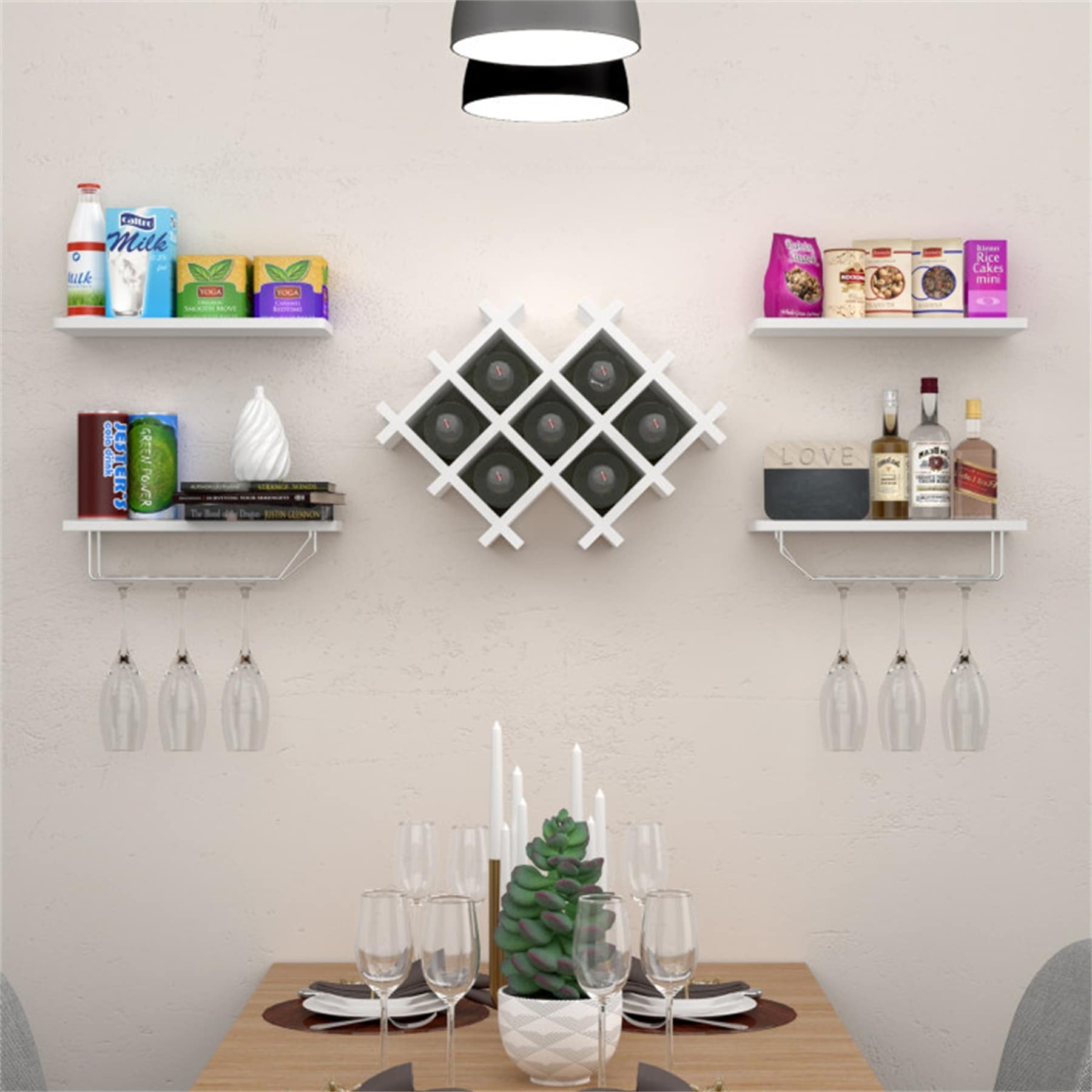 Dining Room Small Wine Wall Contemporary Wall Mounted Wine Rack In