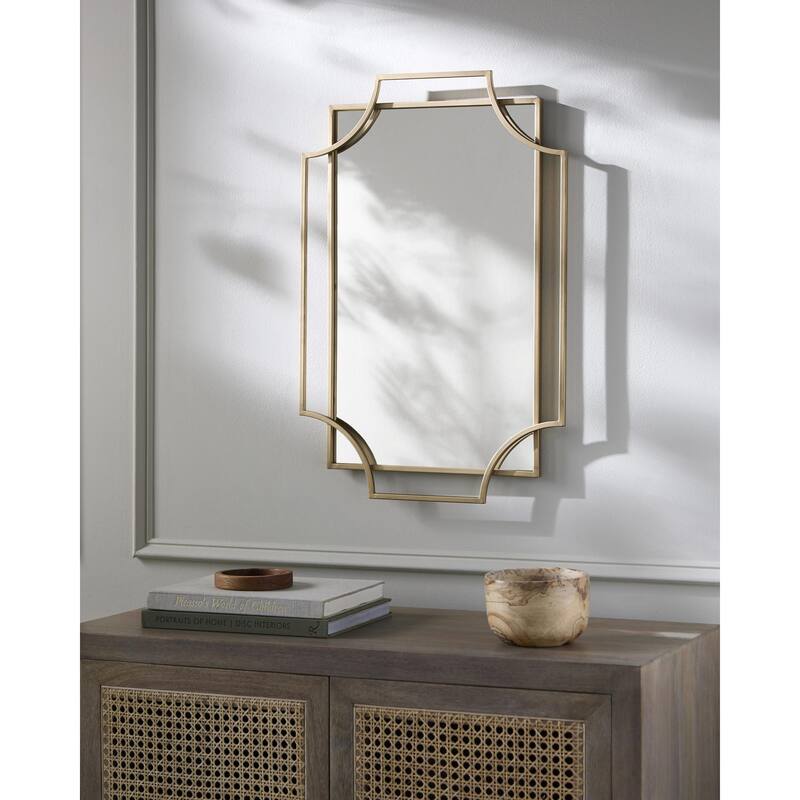 Zaria Modern & Contemporary Wall Mirror - 36"H x 24"W - Gold