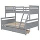 preview thumbnail 20 of 21, Twin over Full Bunk Bed with Ladder, Two Storage Drawers, Safety Guardrail