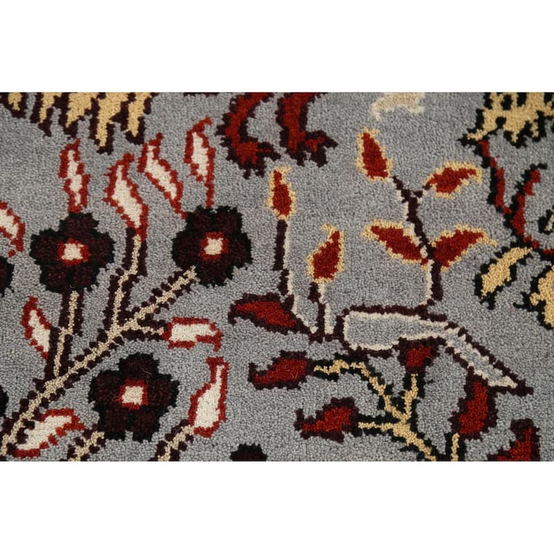 Animals Design Gray Ziegler Indian Runner Rug Handmade Wool Carpet - 2'5"x 6'0"