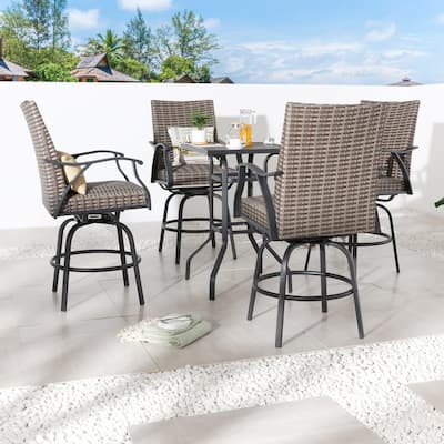 Patio Festival 4-Person Outdoor Bar Height Bistro Dining Set