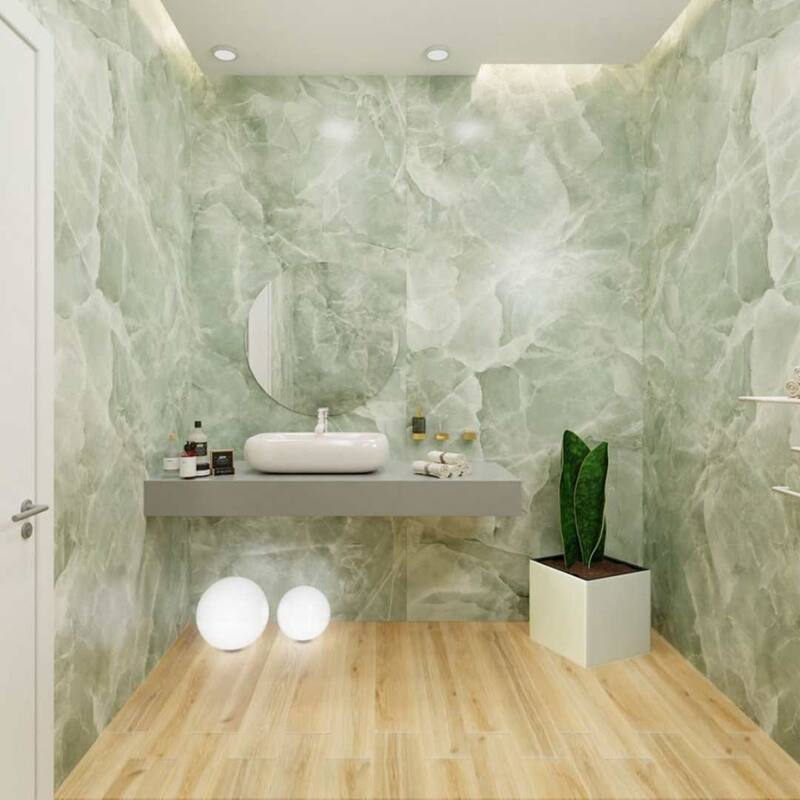 The Tile Life Geo Lust 24x48 Jade Porcelain Floor and Wall Tile