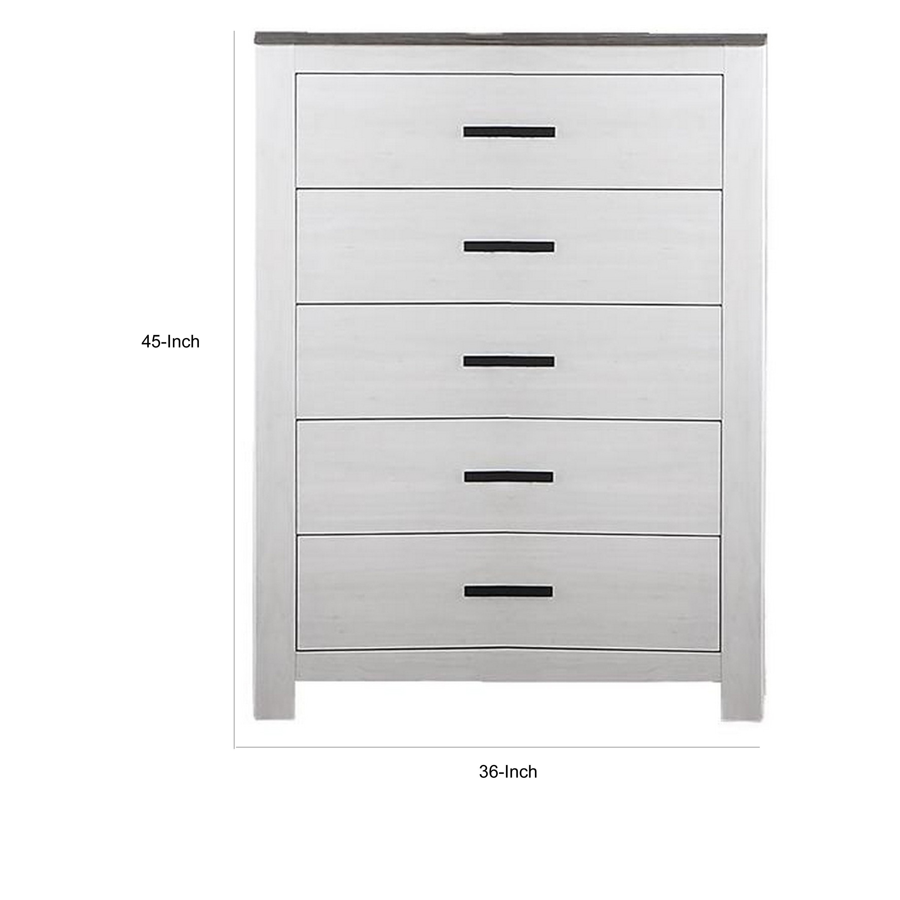 dresser 45 inches long 45"H Wood Gold Lines White Dressers Chest of Drawers with 6 Drawers for Bedroom, Entryway