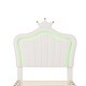 preview thumbnail 10 of 11, Upholstered Bed Frame w/Crown Headboard & LED for Kids,White - Twin