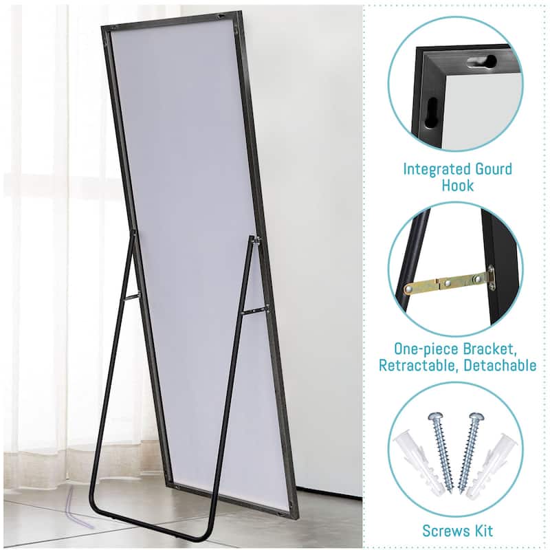 Dovelina Modern Full Length Floor Mirror - Freestanding Vanity Mirror for Bathroom or Living Space