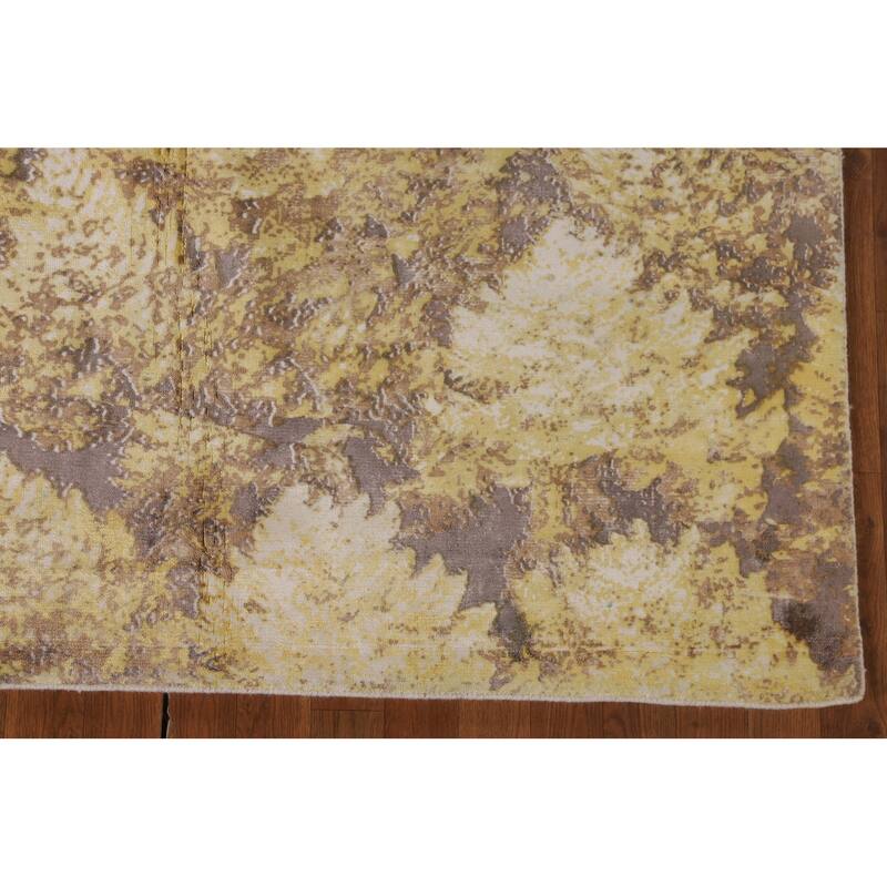Multi-Color Abstract Oriental Area Rug Hand-Knotted Wool Carpet - 6'0" x 9'0"