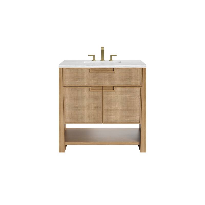 Solene 36" Single Vanity, Seaside Oak - 36
