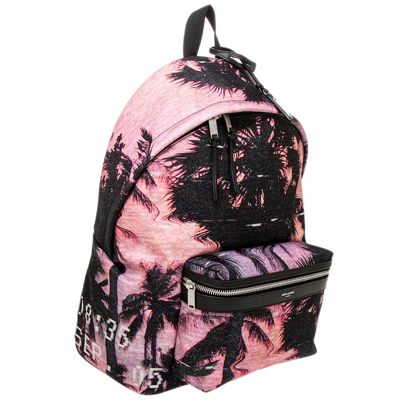 Saint Laurent City Backpack - Pink and Black