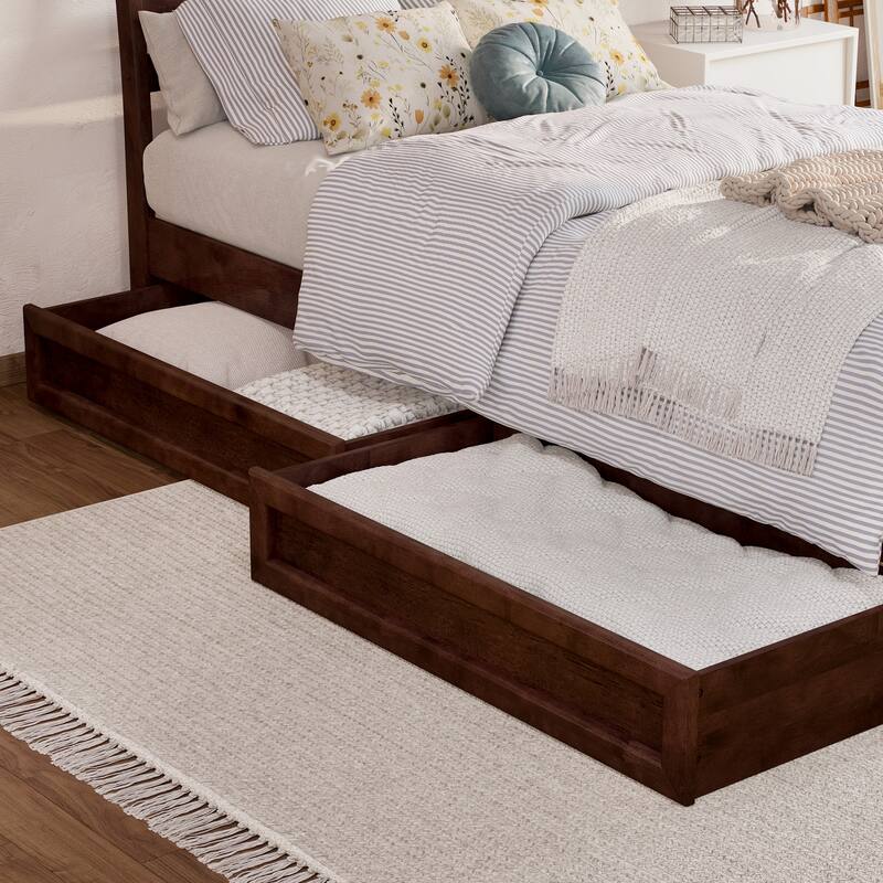 Emelie Platform Bed with Panel Footboard and Storage Drawers
