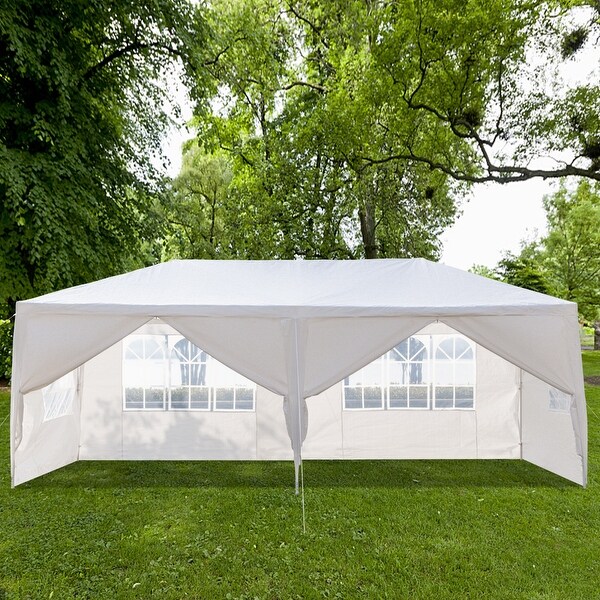 3 x 6m Wedding Party Tent 6 Sides Two Doors Waterproof Tent with Spiral Tubes 