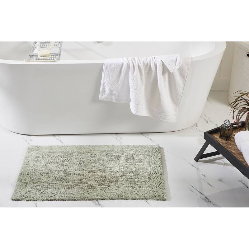 Better Trends Bath Rugs 100% Cotton Soft Water Absorbent Chenille Bathroom Rug for Shower, Sink Mats Edge Collection