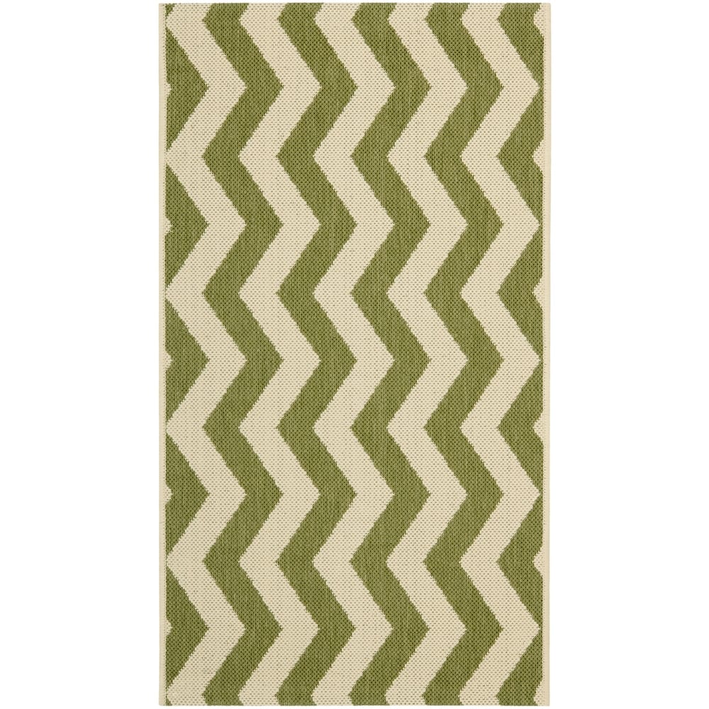 SAFAVIEH Courtyard Merlene Chevron Indoor/ Outdoor Waterproof Patio Backyard Rug