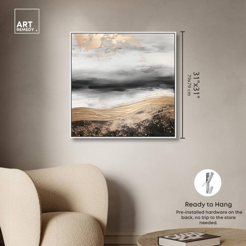 Moonlit Gold Canvas by Art Remedy