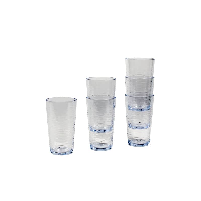 Abode Homewares Tritan Foundry Drinkware Set - Clear - 20.6 oz - Set of 6 - Set of 6