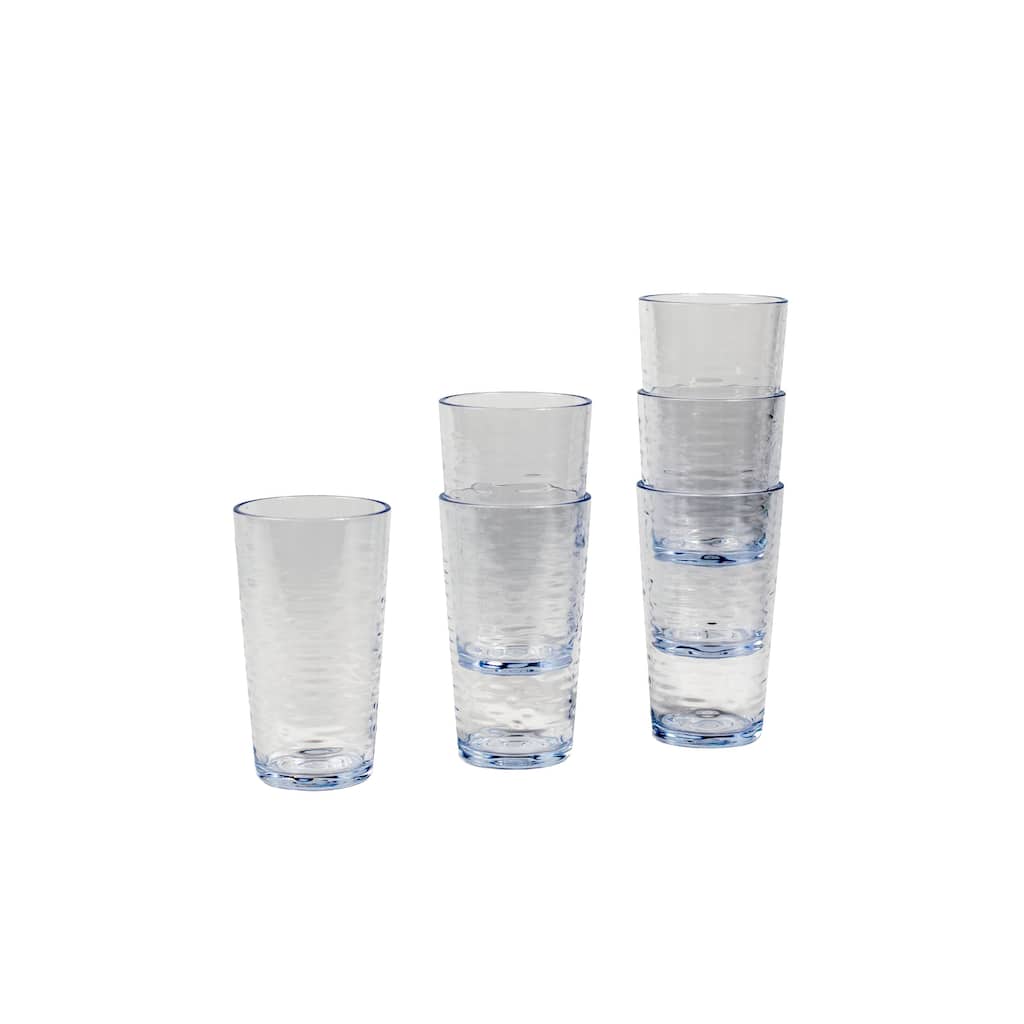 Tritan Foundry Jumbo Drinkware Set, Clear, 20.6 Oz, Set of 6