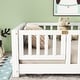 preview thumbnail 65 of 66, Twin Size Floor Bed Frame for Kids Bed with Fence Guardrails Endbed Storage Splint Platform Bed - Available with or without Door