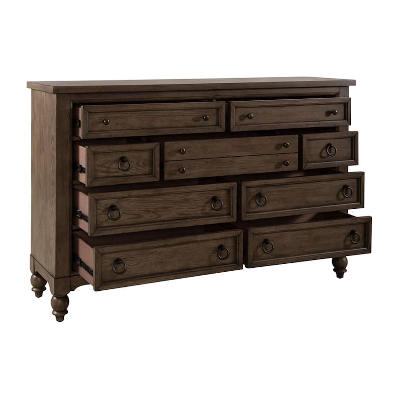 Americana Farmhouse Dusty Taupe 9 Drawer Dresser