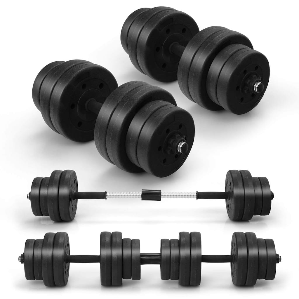 Costway 66 LB Dumbbell Weight Set Fitness 16 Adjustable Plates - See Details
