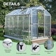 preview thumbnail 12 of 30, Aoodor Polycarbonate Walk-in Greenhouse with Aluminum Frame and Roof Vent