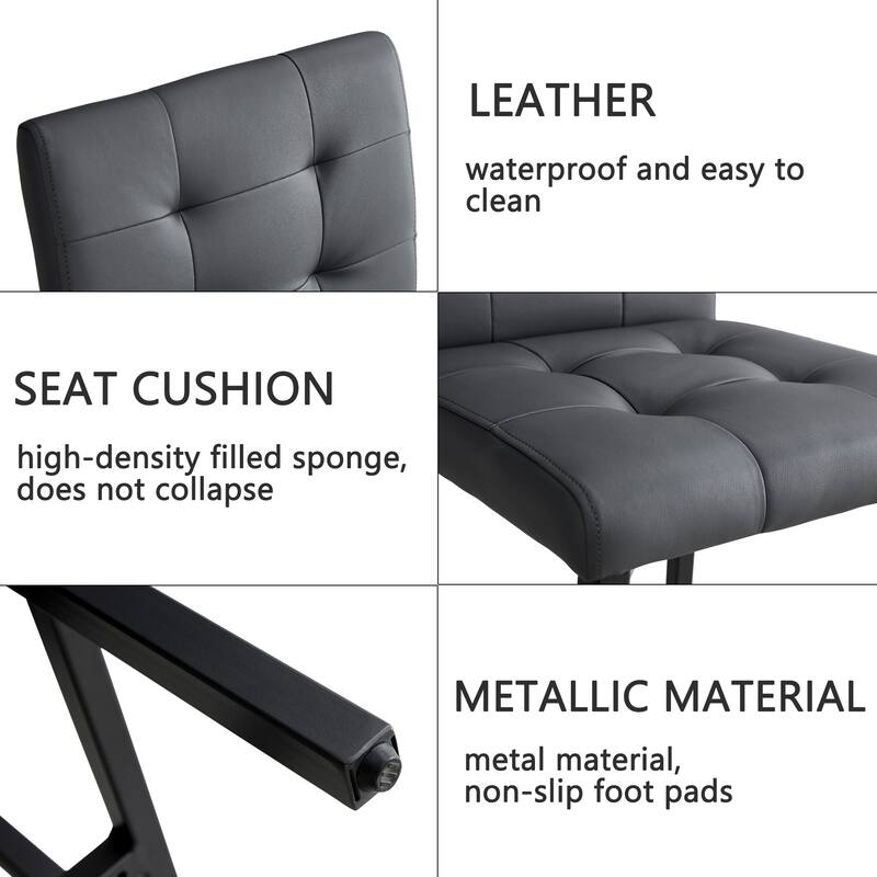 2PCS Bar chairs,Dining chairs.Bar stool with Durable Electroplated Metal Legs