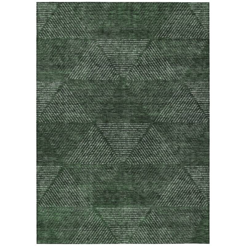 HomeRoots Geometric Transitional Rectangle Outdoor Rug
