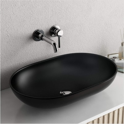 Glass Vessel Bathroom Sink Modern Tempered Glass Vessel Bowl Sink, Bathroom Sink Tempered Black Glass Vessel