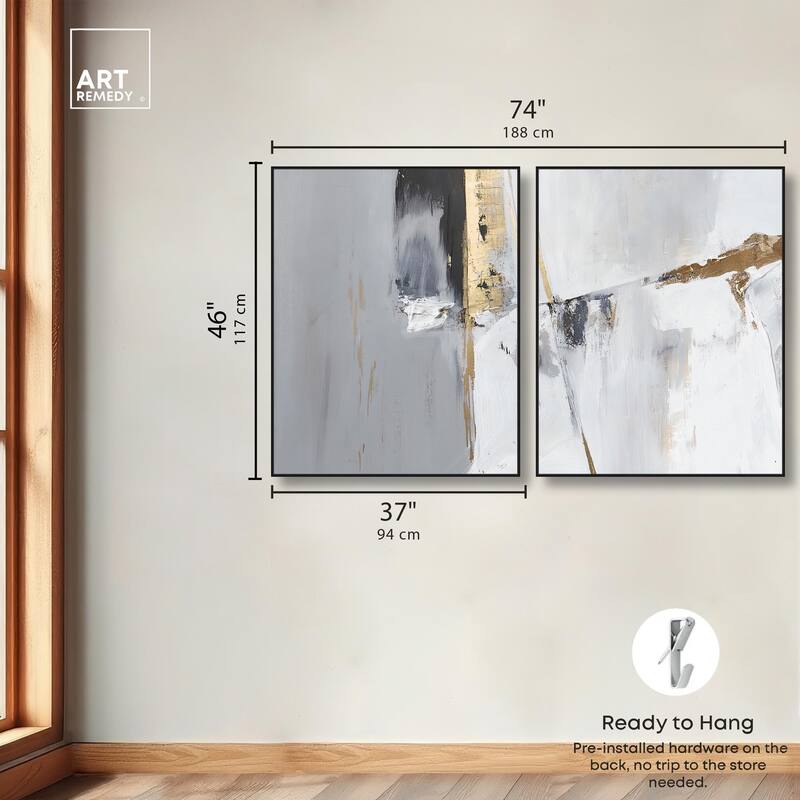 Cracks of Creation I Canvas Set of 2 by Art Remedy